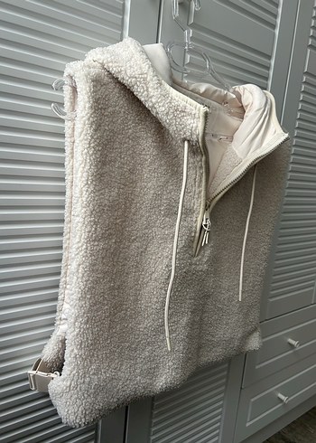 Oysho Beyaz Kürk Detaylı Kadın Yelek - Görsel 2