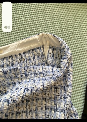 Mavi Beyaz Mini Etek - Görsel 3