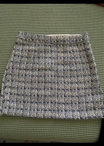 Mavi Beyaz Mini Etek - Görsel 2