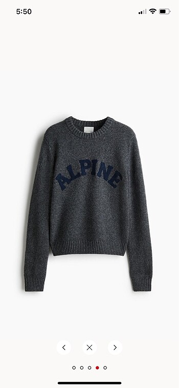 H&M Yazı Desen Kazak