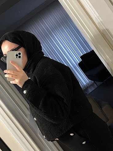 m Beden siyah Renk H&M Buklet Oversize Ceket