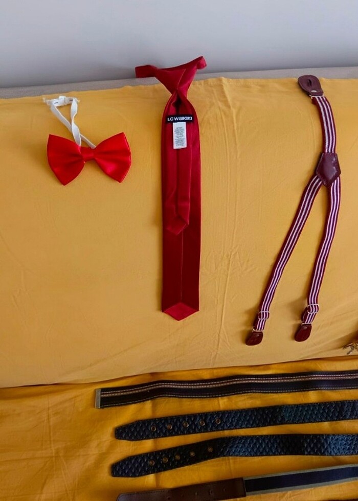 Kemer, pantolon askısı,Kravat, papyon - Görsel 2