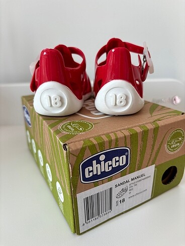18 Beden kırmızı Renk Chicco bebek sandalet