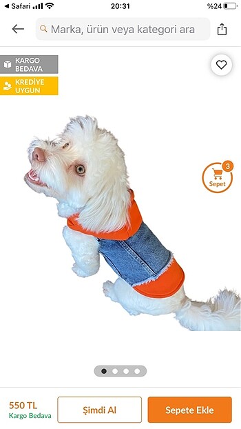 Ziggydog kot yelek köpek kıyafeti turuncu