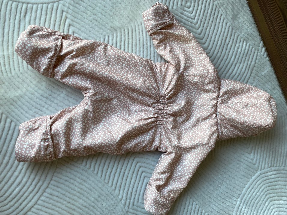 Kürklü Kapüşonlu Pembe Bebek Tulumu - Görsel 3