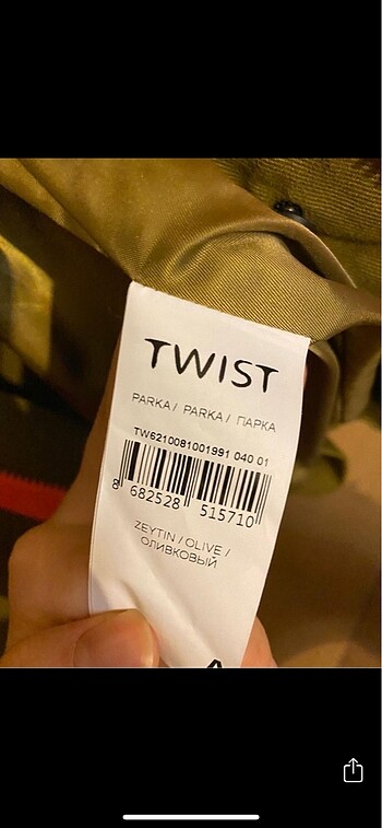 xl Beden haki Renk #twist #twistparka #twistüstlük #yeşil #hakiyeşili