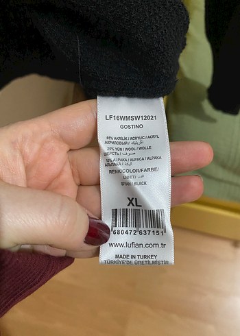 Lucian Erkek Siyah Örgü Yün Kazak - Görsel 3