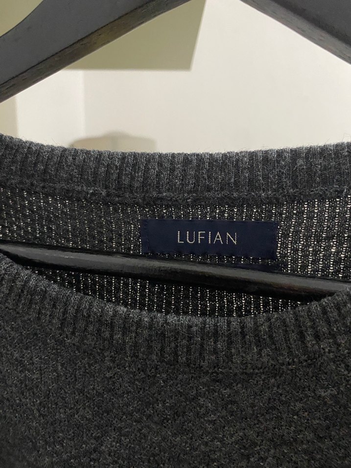 Lucian Erkek Siyah Örgü Yün Kazak - Görsel 2