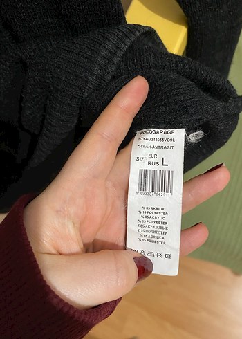 Polo Garage Siyah Triko Erkek Kazak - Görsel 3