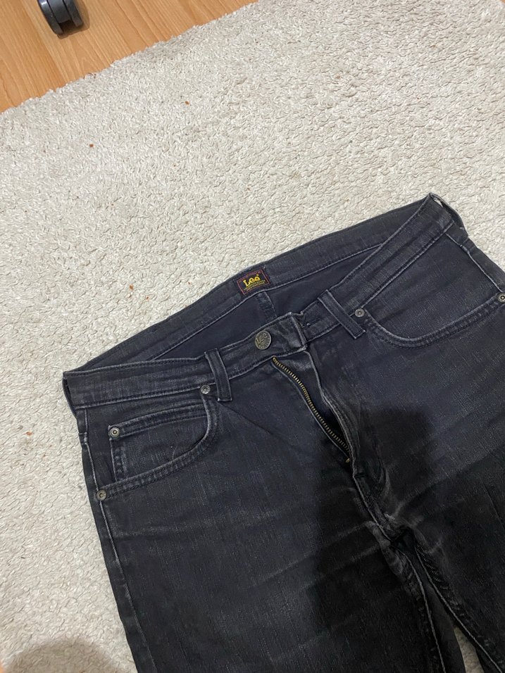 Lee Erkek Siyah Regular Fit Denim Jean - Görsel 3