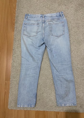 Zara Yırtık Detaylı Mavi Rahat Kesim Erkek Kot Pantolon - Görsel 7