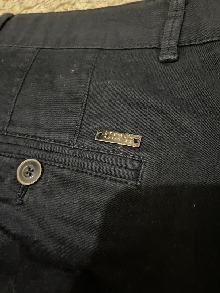 Beymen Business Lacivert Erkek Denim Pantolon Regular Fit - Görsel 4