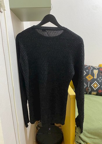 Polo Garage Siyah Erkek İnce Triko Kazak - Görsel 3