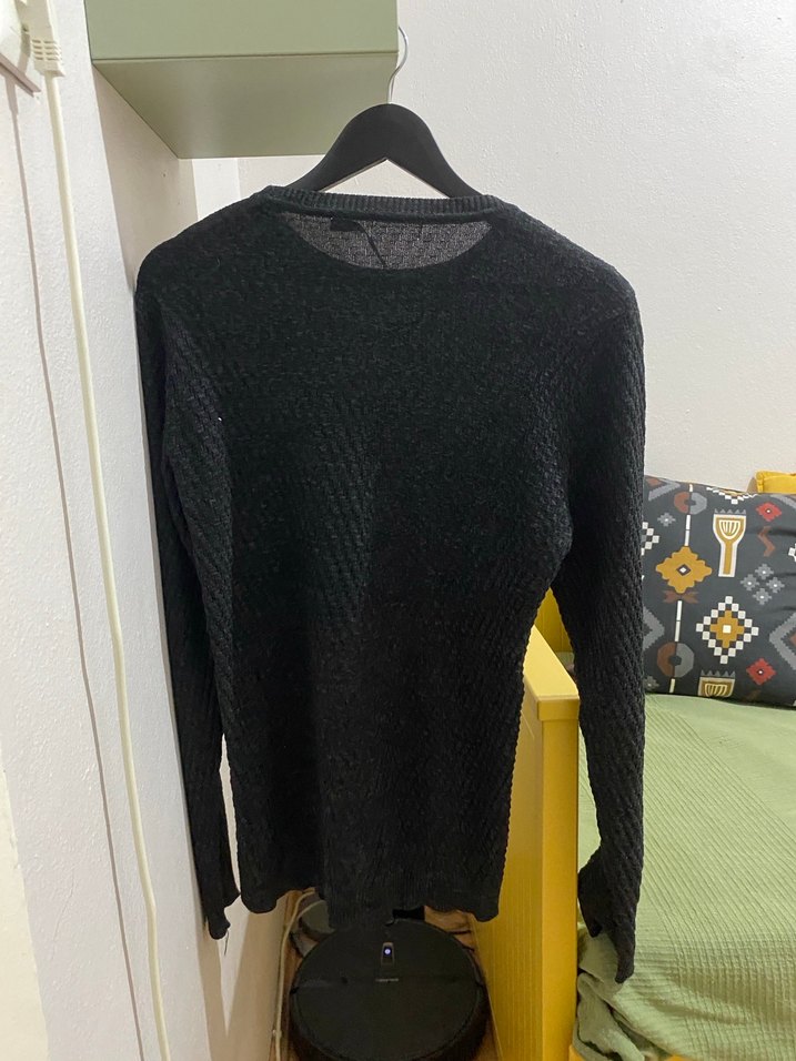 Polo Garage Siyah Erkek İnce Triko Kazak - Görsel 3