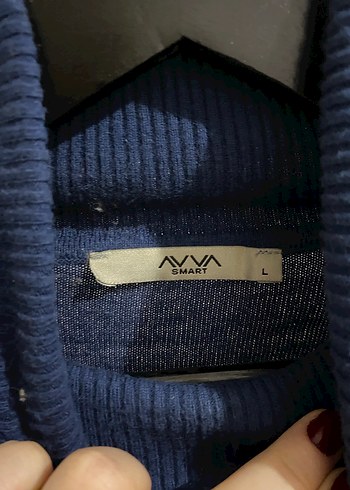 Avva Lacivert Boğazlı Triko Erkek Kazak - Görsel 3