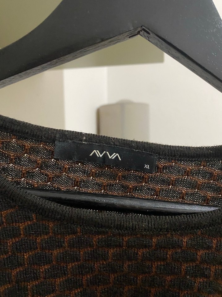 Avva Erkek Kahverengi Örgü Triko Kazak - Görsel 3