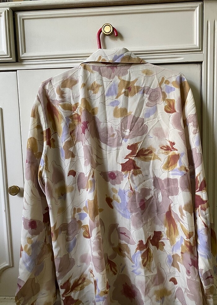 Vintage desenli gömlek - Görsel 5