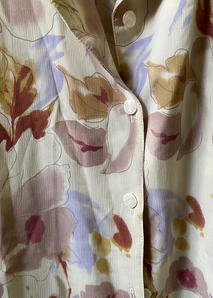 Vintage desenli gömlek - Görsel 3