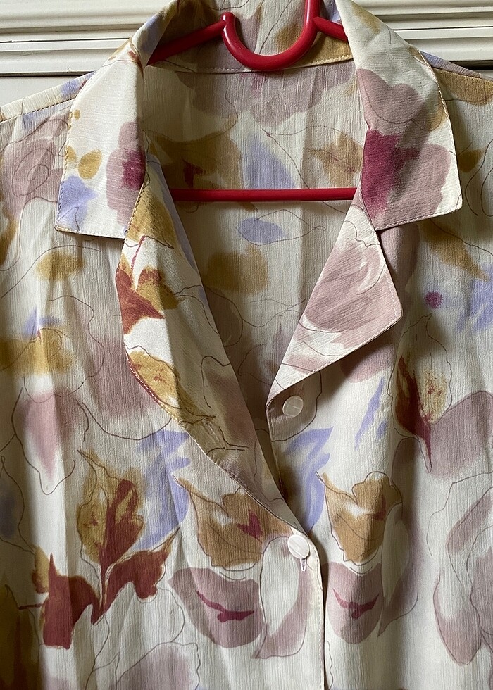 Vintage desenli gömlek - Görsel 2