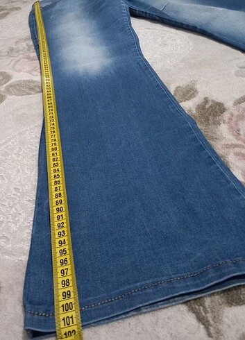 33 Beden mavi Renk Geniş paça kot pantolon