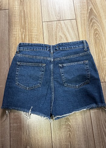Addax Koyu Mavi Rahat Kesim Mini Denim Şort - Görsel 3
