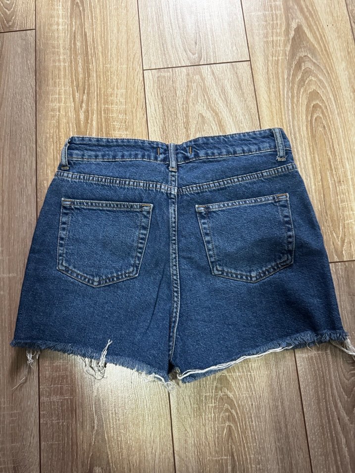 Addax Koyu Mavi Rahat Kesim Mini Denim Şort - Görsel 3