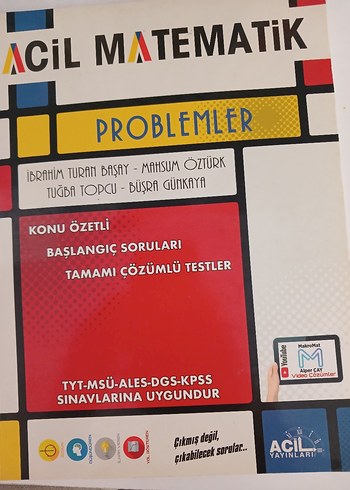 Acil Matematik Problemler Sınav Hazırlık Kitabı