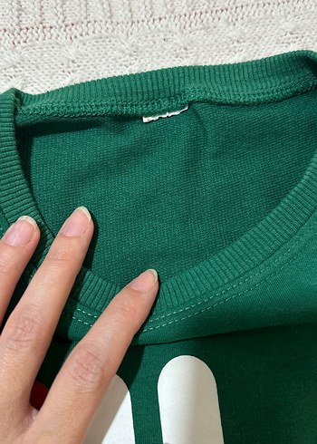 6 Yaş Beden yeşil Renk Yeşil Baskılı Fila Erkek Sweatshirt