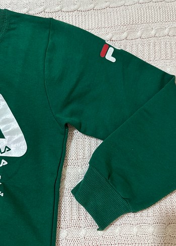 LC Waikiki Yeşil Baskılı Fila Erkek Sweatshirt