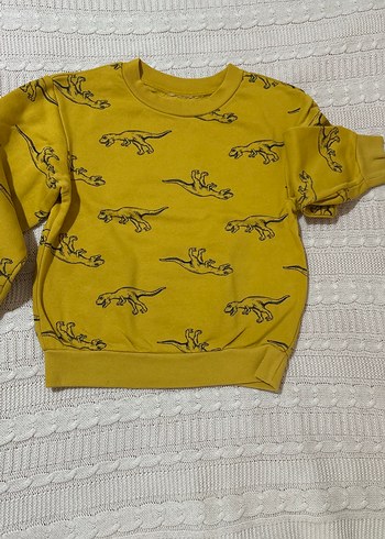 Sarı Baskılı Erkek Çocuk Sweatshirt