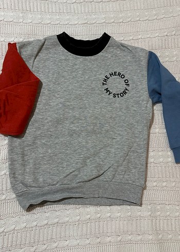 Gri Renkli Erkek Çocuk Sweatshirt