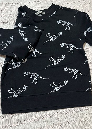 Siyah Baskılı Erkek Çocuk Sweatshirt