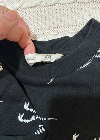 5 Yaş Beden Siyah Baskılı Erkek Çocuk Sweatshirt
