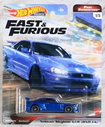 Hot Wheels Fast Furious Premium Nissan Skyline GTR R34