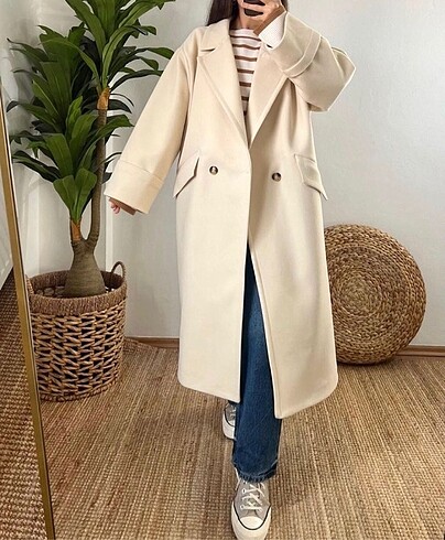 Oversize Premium Kaşe Kaban