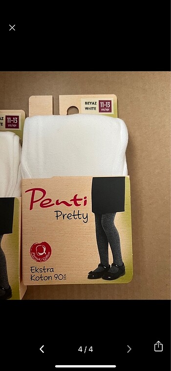 11-13 yas icin penti kulotlu corap - Görsel 4