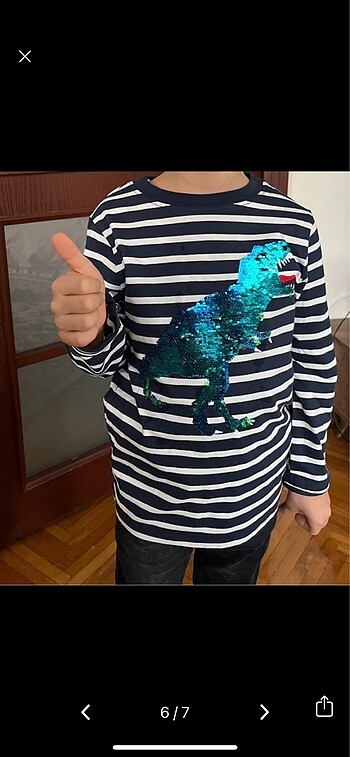 Orjinal marka 6-8 yas icin uzun kollu tisort - Görsel 6