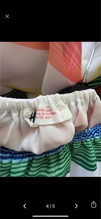 6 Yaş Beden çeşitli Renk 6-7 yas icin h&m sifon elbise