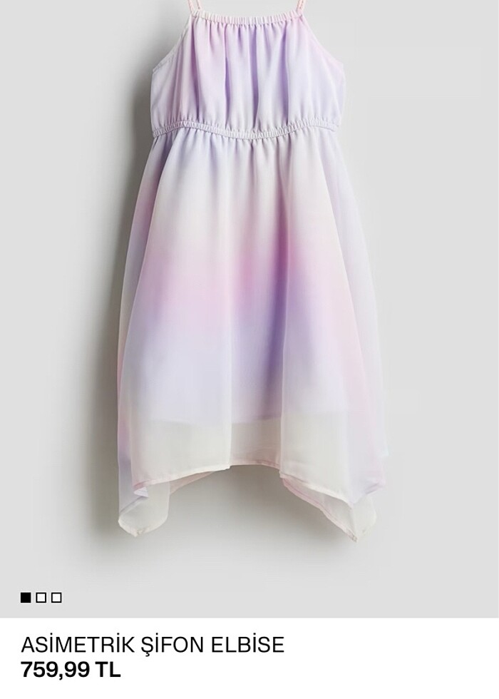 6-7 yas icin h&m sifon elbise - Görsel 5