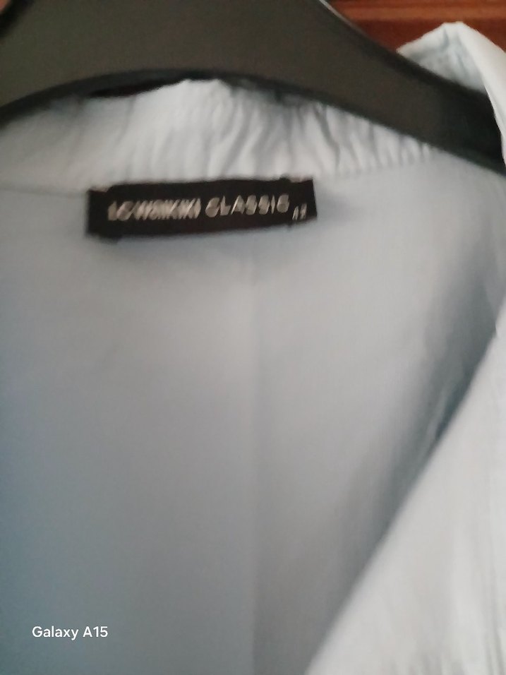 Mavi Keten Uzun Kollu  Tunik - Görsel 2