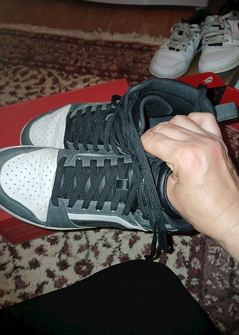 Gri Puma Basketbol Ayakkabısı Velcro Detaylı - Görsel 5