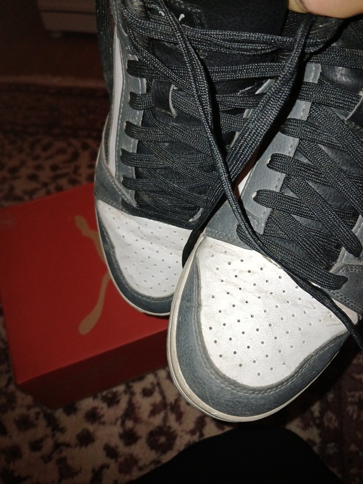 Gri Puma Basketbol Ayakkabısı Velcro Detaylı - Görsel 2