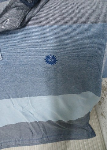 mavi Erkek Kısa Kollu Polo Tişört - Görsel 3