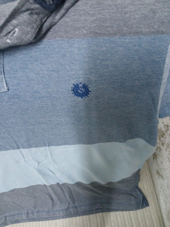 mavi Erkek Kısa Kollu Polo Tişört - Görsel 3