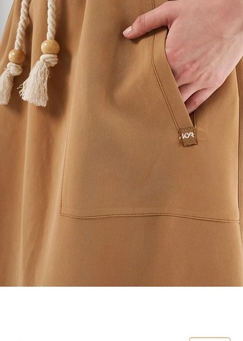 Bej Uzun Kadın Etek - Görsel 4