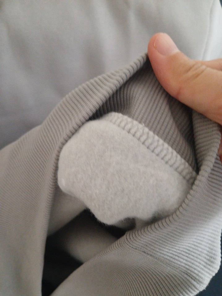 Düğmeli Bej Kadın Sweatshirt Nakışlı Yaka - Görsel 4