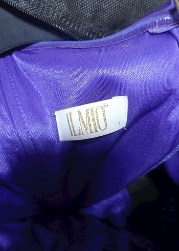 Mor Drapeli Uzun Abiye Elbise - Görsel 3