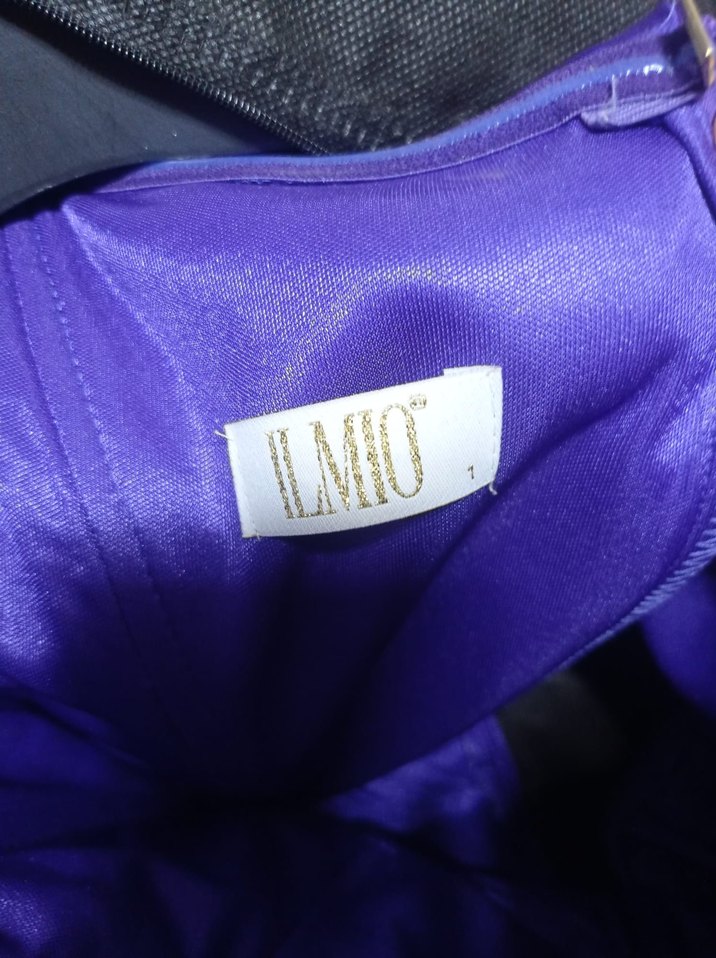 Mor Drapeli Uzun Abiye Elbise - Görsel 3