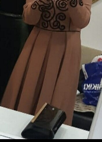42 Beden camel Renk Arma cool zarif elbise