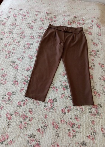 Kemerli Rahat Fit Kadın Kumaş Pantolon
